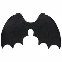 A pair of black bat wings designed for costumes or decoration, with a size of approximately 78 x 30cm.