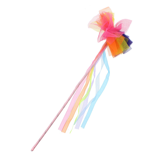 43cm Rainbow Fairy Wand with Hanging Ribbon