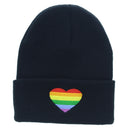Rainbow Heart Beanie Hat