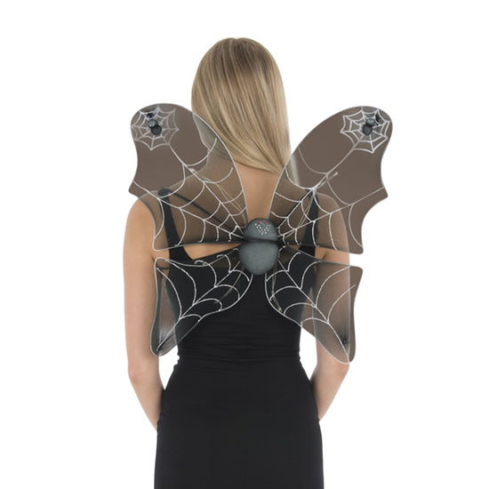 Butterfly Wing with Cobwebs and Spiders