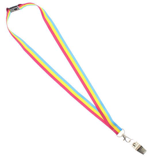 Metal Whistle on Pansexual Lanyard