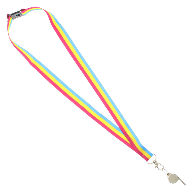 Metal Whistle on Pansexual Lanyard