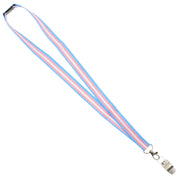 Metal Whistle on Transgender Lanyard