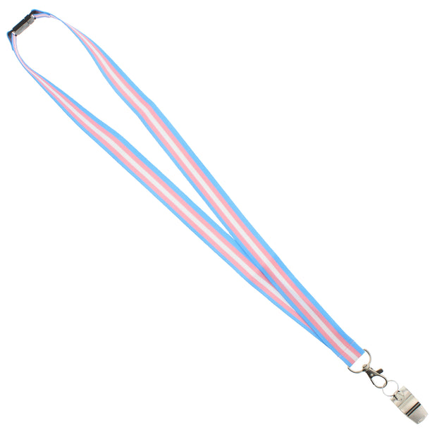 Metal Whistle on Transgender Lanyard