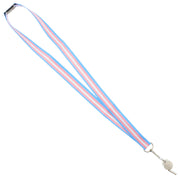 Metal Whistle on Transgender Lanyard