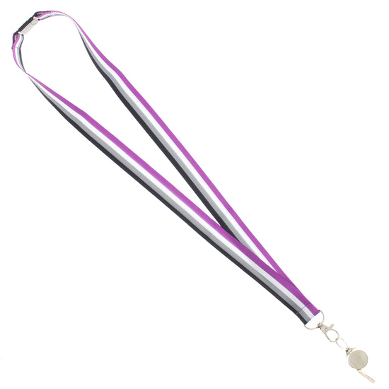 Metal Whistle on Asexual Lanyard