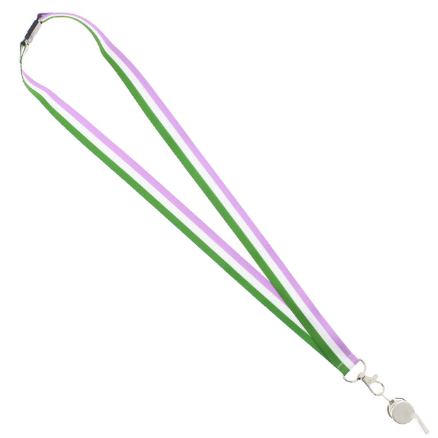 Metal Whistle on Genderqueer Lanyard