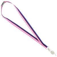 Metal Whistle on Genderfluid Lanyard
