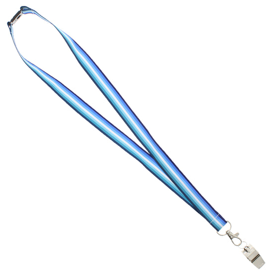 Metal Whistle on Gay Men's Lanyard