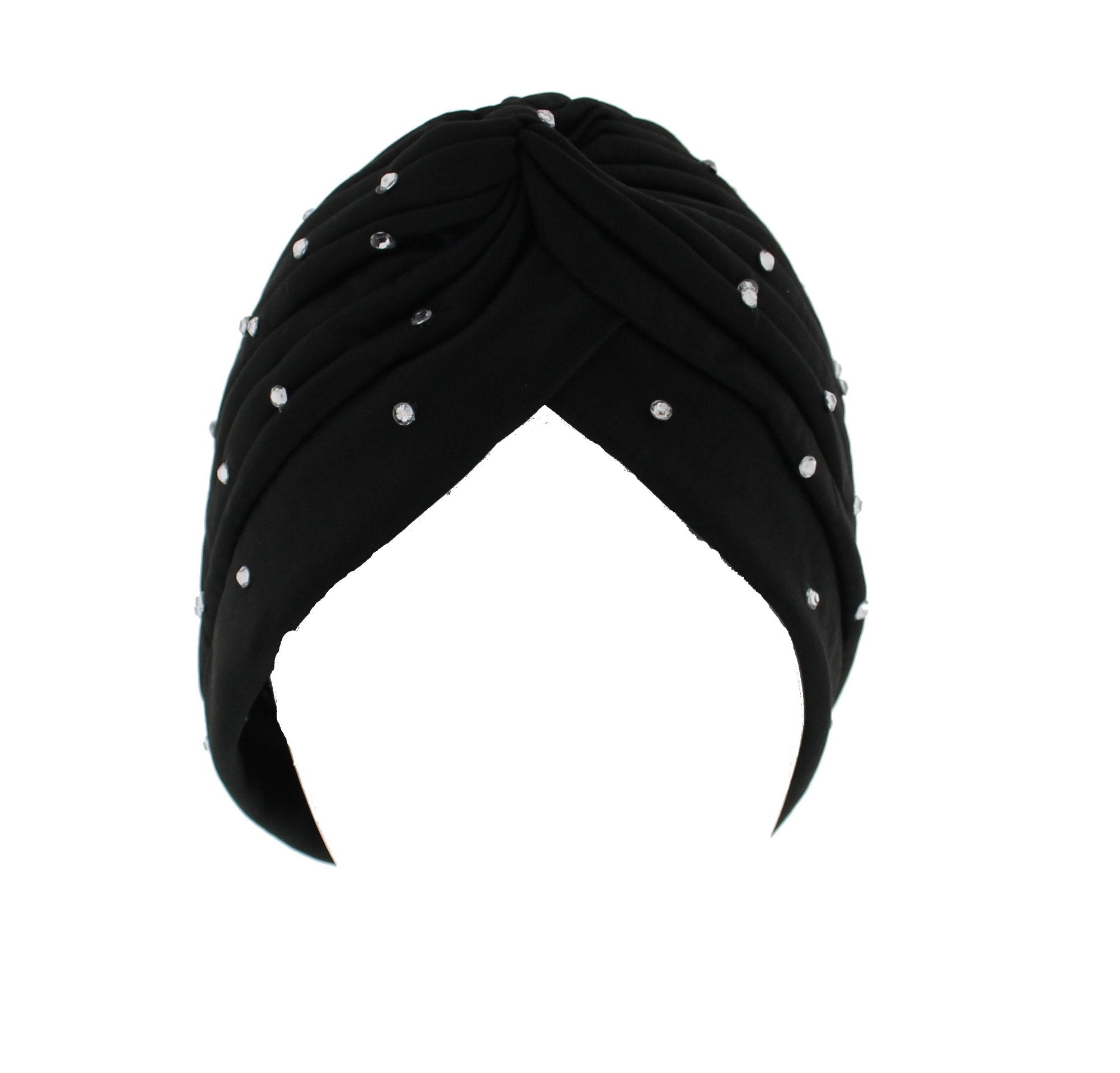 Satin Turban with Diamante Stones