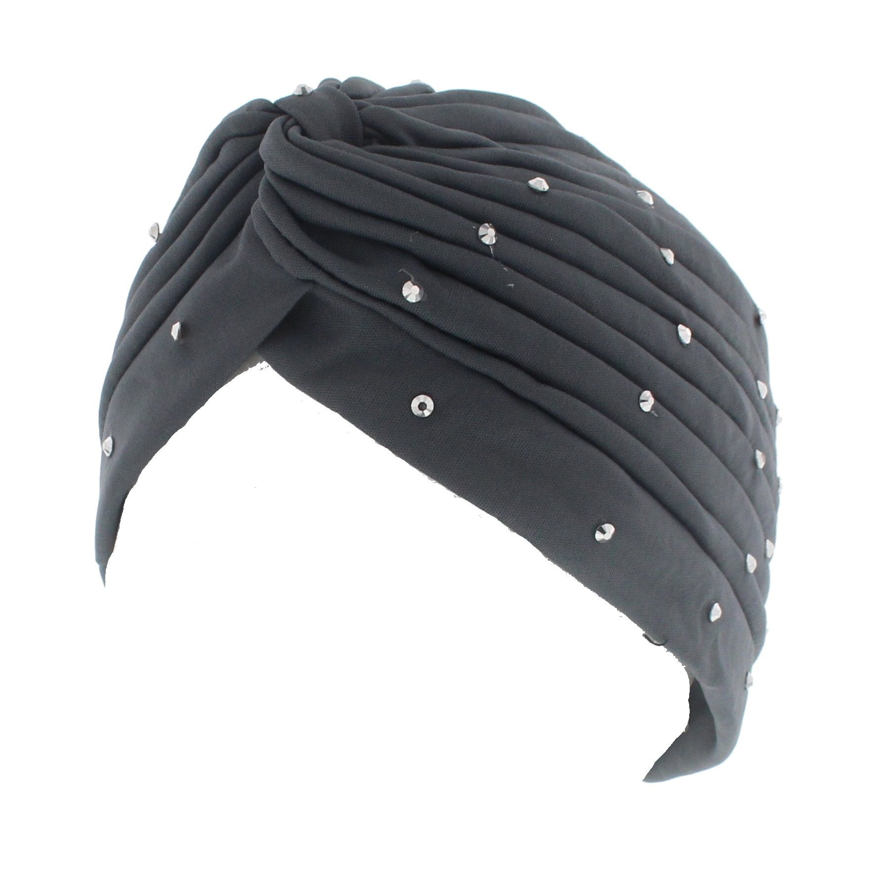 Satin Turban with Diamante Stones
