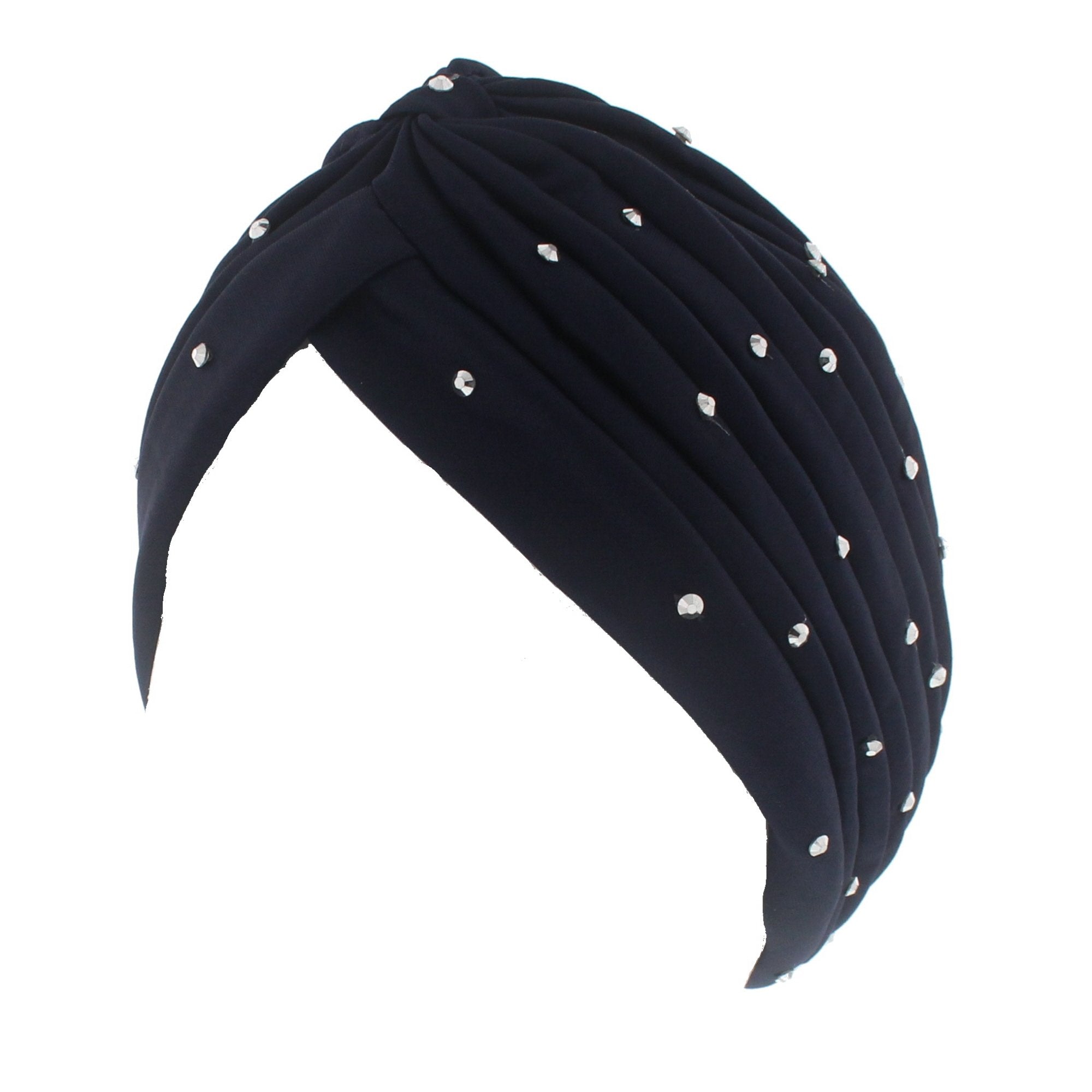 Satin Turban with Diamante Stones