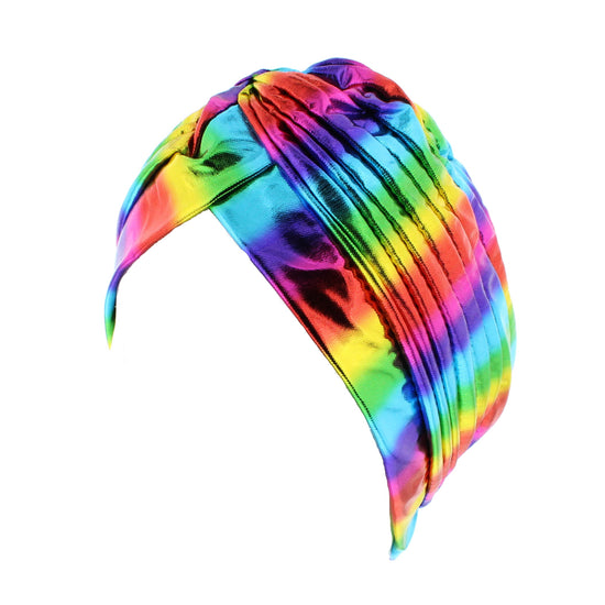 Rainbow Metallic Turban
