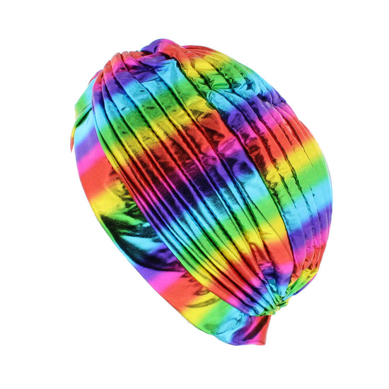 Rainbow Metallic Turban