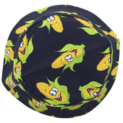 Reversible Smiley Face Corn on the Cob Bucket Hat