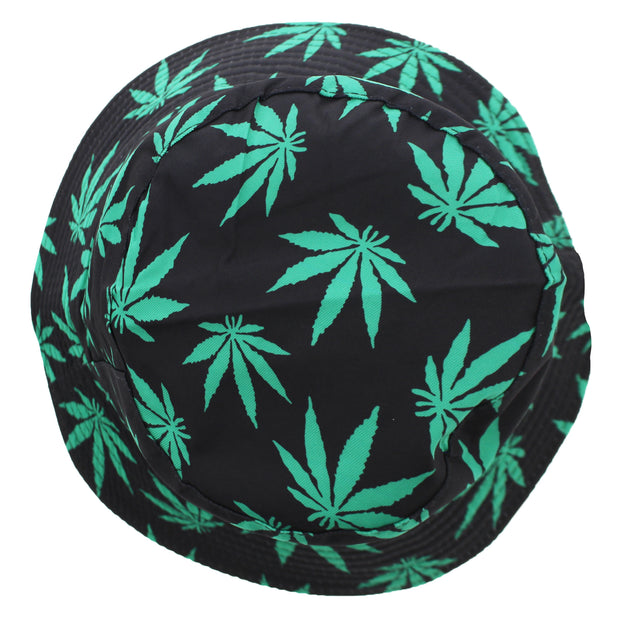 Reversible Weed Leaf Bucket Hat