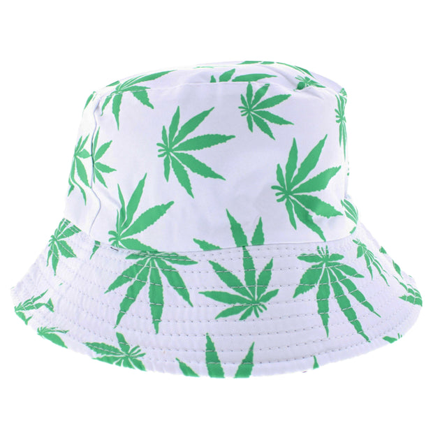 Reversible Weed Leaf Bucket Hat