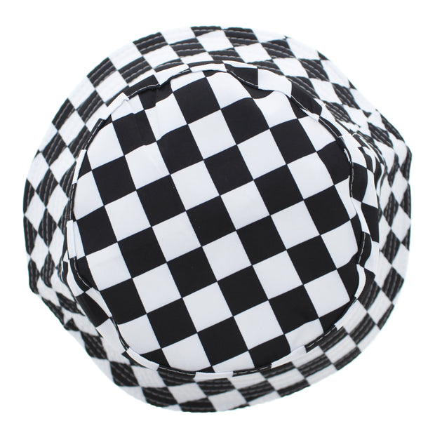 Reversible Checkered Bucket Hat