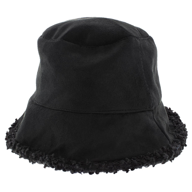 Black Suede Bucket Hat