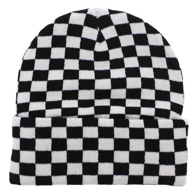 Black & White Checkered Unisex Beanie