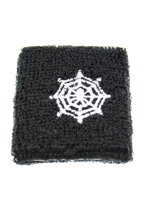 Cobweb on Black Towelling Sweatbands