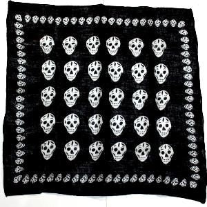 Multi Skull Bandana with Skull Border