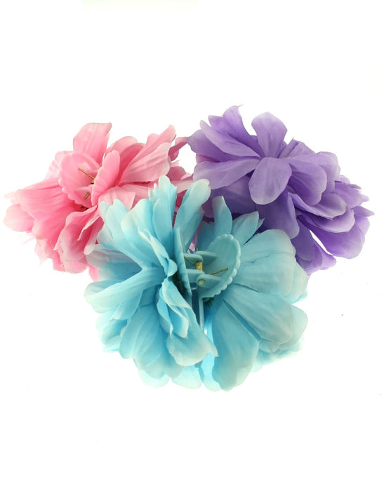 Pastel Double-Sided Chrysanthemum Flower Hair Clamp