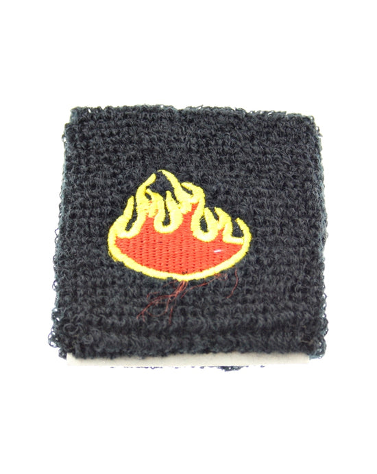 Flame on Black Towelling Sweatbands