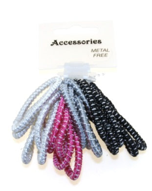Assorted Metal Free Hair Elastics