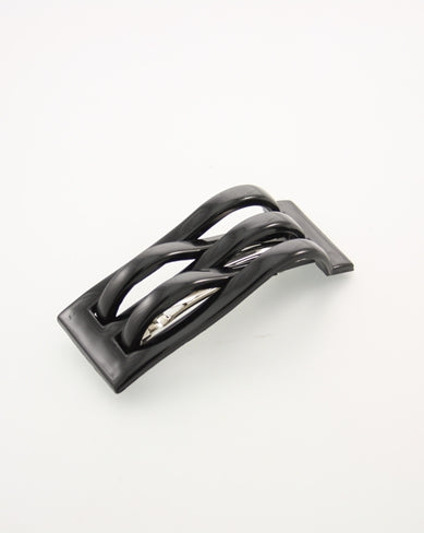 Black Woven Hair Barrette Clip