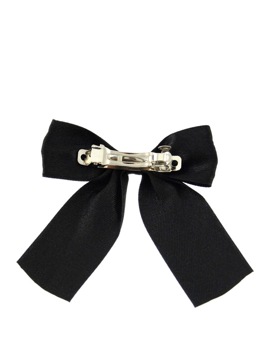 Small Satin Bow on Barette