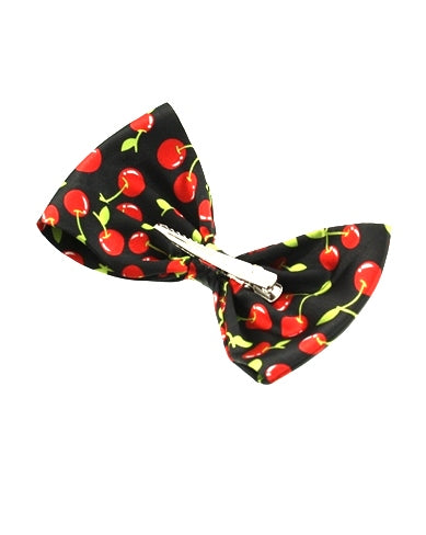 Large Cherry Bow on Concord Clip