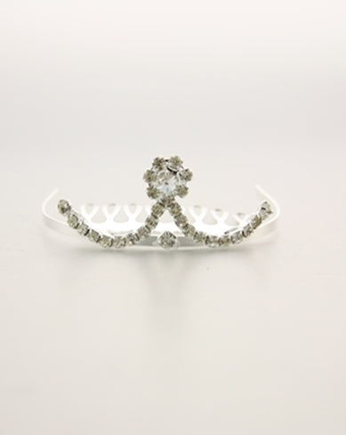 Mini Diamante Flower Tiara on Comb