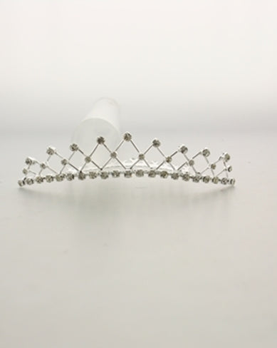 Mini Diamante Tiara on Comb