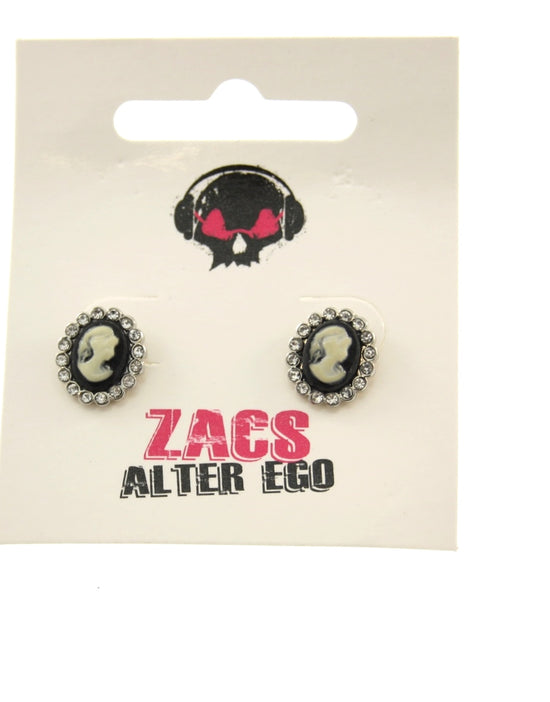 Cameo Earrings with Stones