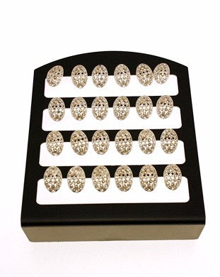 Stone Oval-Shaped Earrings