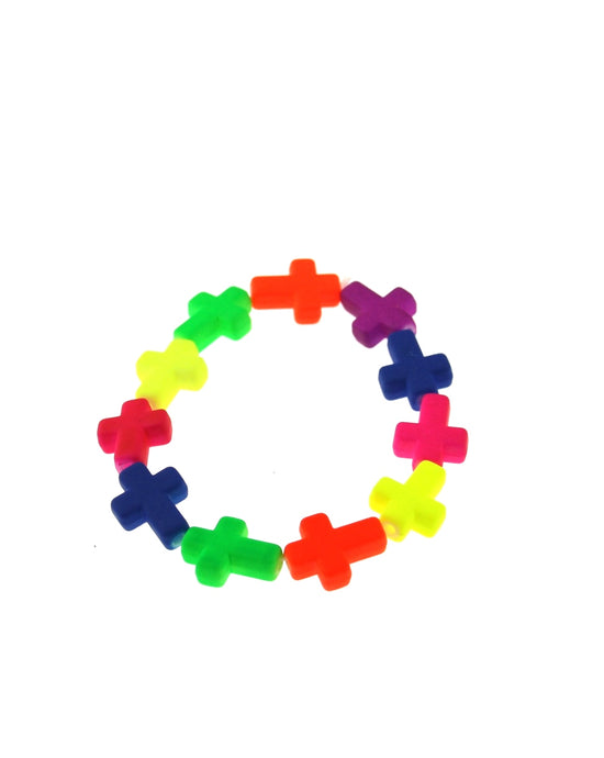 Multicoloured Cross Bracelet