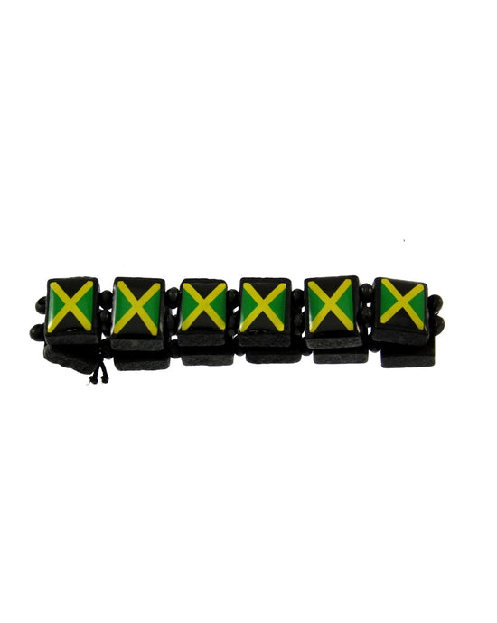 Jamaica Flag Wooden Bracelet