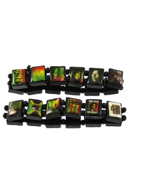 Bob Marley Wooden Bracelet