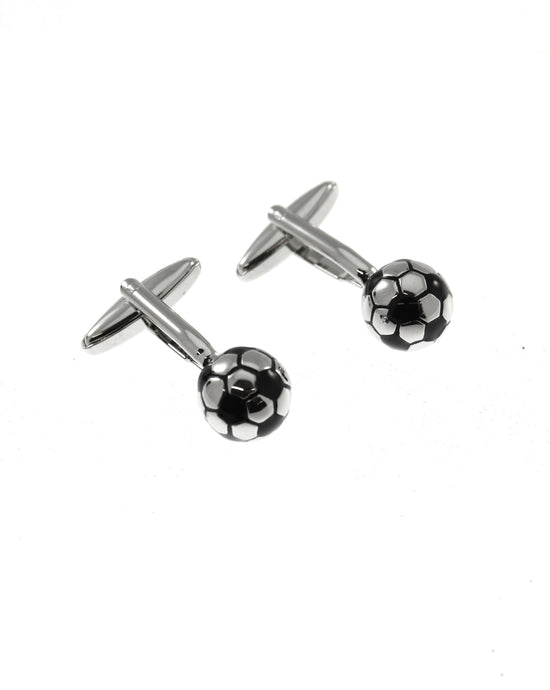 3D Metallic Football Cufflinks