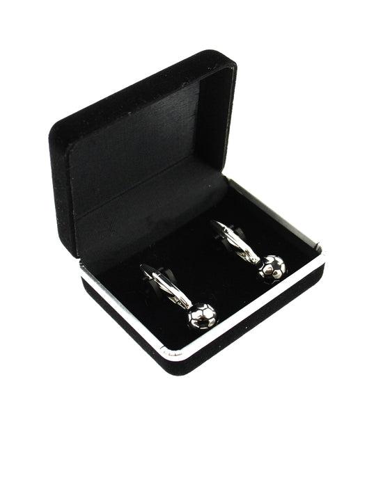 3D Metallic Football Cufflinks
