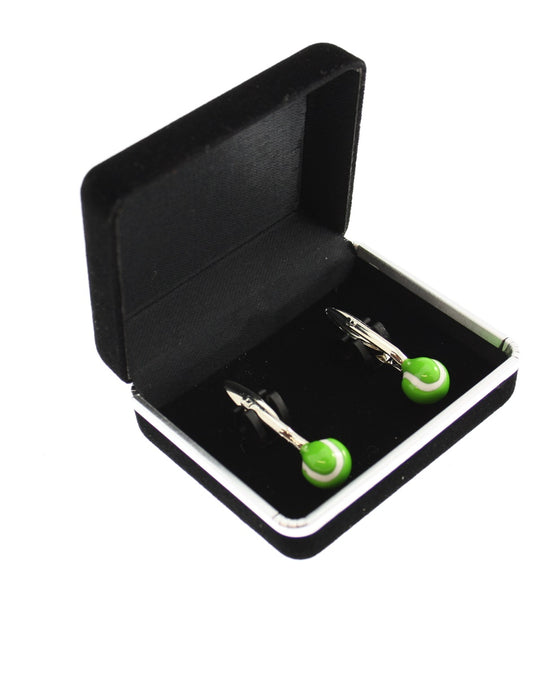 3D Green Tennis Ball Cufflinks