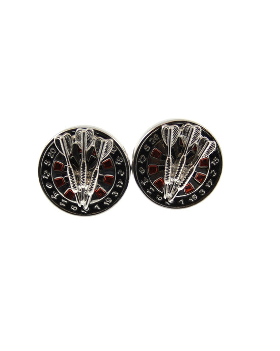 Dartboard & 3 Dartsl Cufflinks