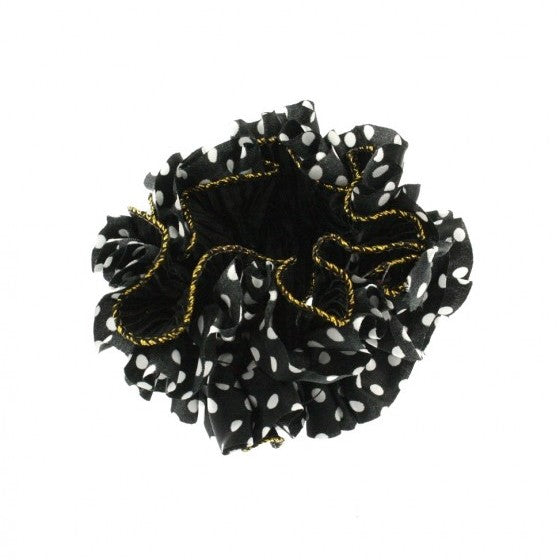 Polka Dot & Plain Frilly Ruffle Hair Scrunchies