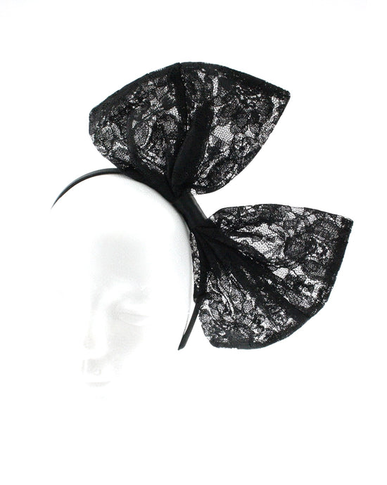 Large Lace Bow on Aliceband
