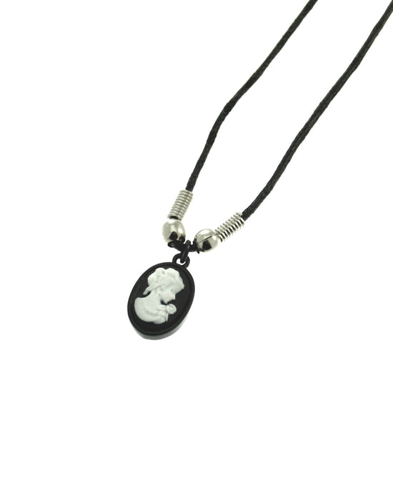 Small Cameo Thong Necklace