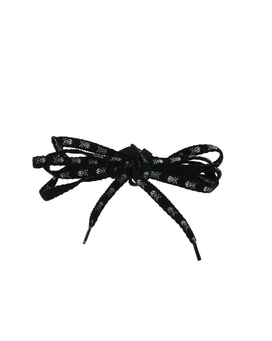Pair of Skull & bone Black Shoelaces