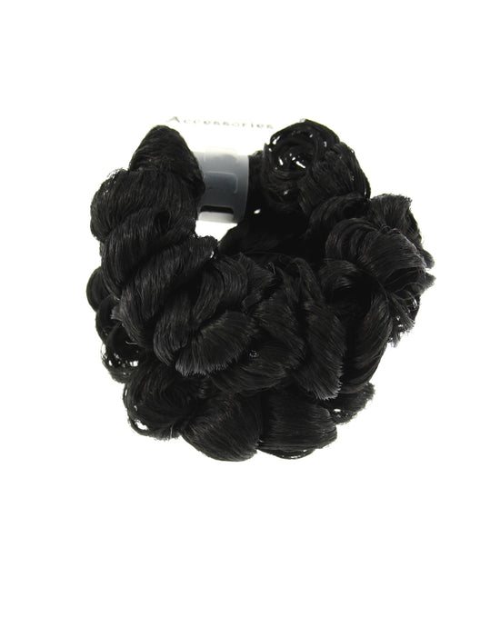 Pair of Black Plaited Hair Scrunchies