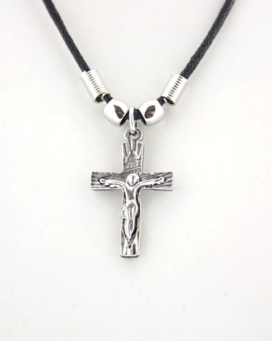 Crucifix Thong Necklace