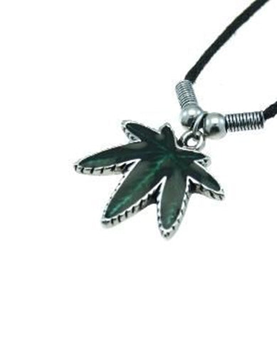Green Leaf Thong Necklaces